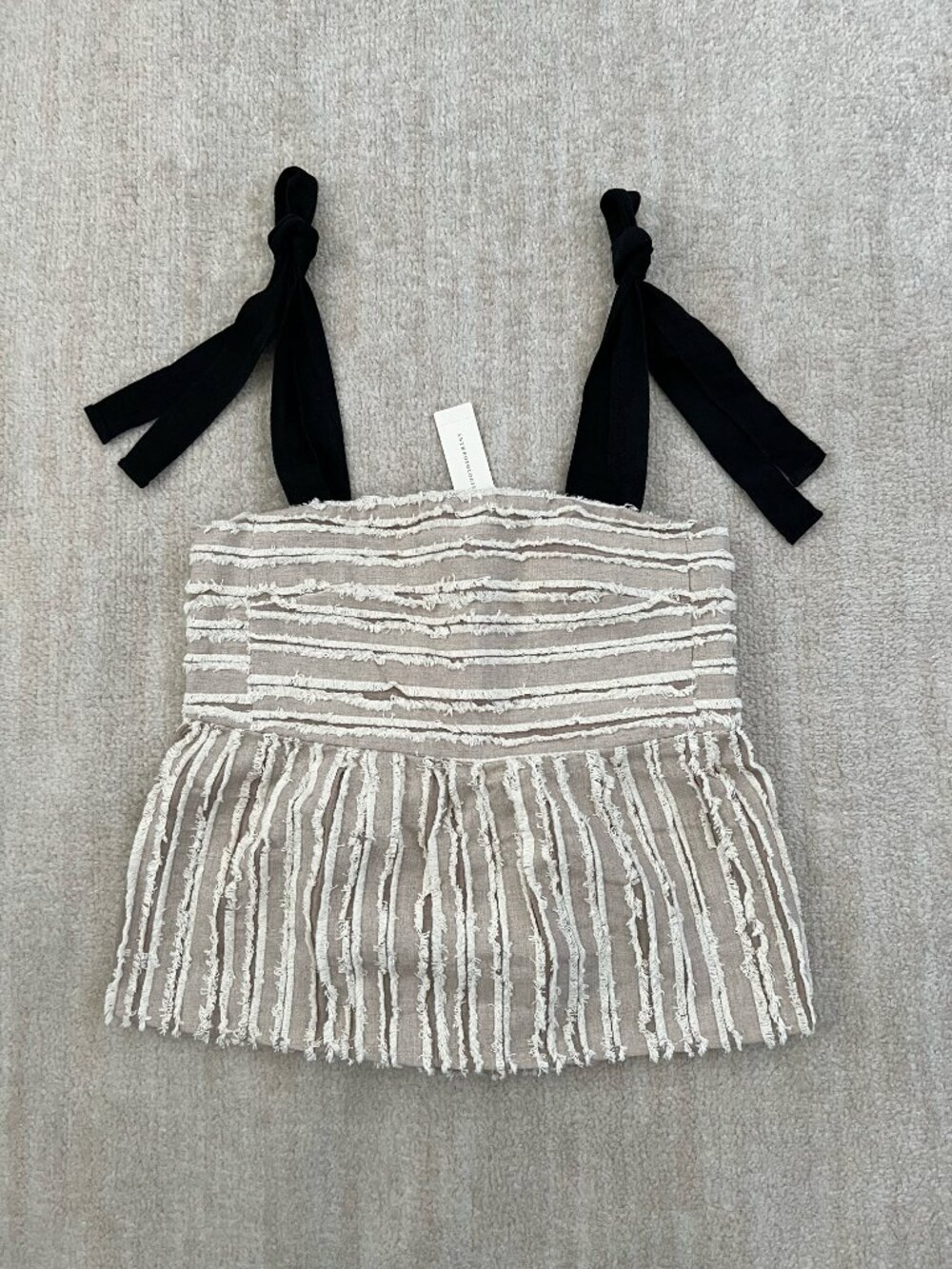 Distressed, Textured, Breezy Crop Tank BNWT!